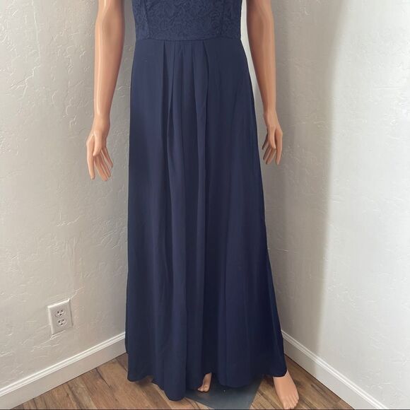 MIUSOL Navy Lace & Sheer Maxi Dress MEDIUM NWT - Picture 8 of 11